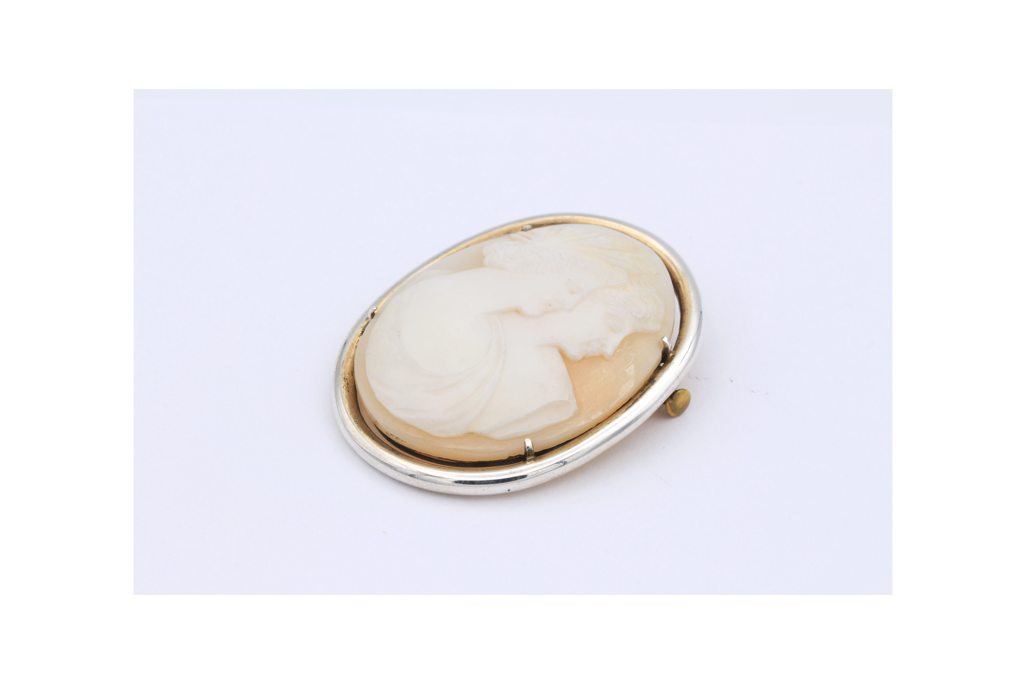 Broche Art Déco En Argent 900 Vermeil Et Diamant – Bijou Vintage Années 20-30